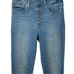 J.Crew High Rise Skinny Button Fly Jeans 27 Light Wash Stretch Denim Photo 4