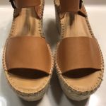 Soludos  Women’s Minorca Tan Leather Ankle Strap Platform Espadrille Wedges Photo 3