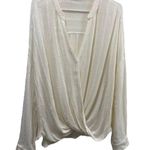 Maven West Anthropologie  women’s cream colored pho wrap, blouse size large Photo 0