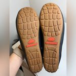 Abeo Marilee Leather Moccasin Flats size 6.5 Navy Blue Photo 6