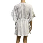 Bleu Rod Beattie  India Bazaar White Coverup Tassel Tie Cotton Oversized Small Photo 4