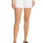 frame denim FRAME Rumpled Blanc Grind High Waist Cutoff White Denim Shorts Size 23 New Photo 0