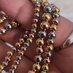 Set of 3 Gold Plated Tricolor Stretch Bracelet Bracelets New Photo 3