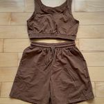 2 PC Brown Matching Tank Top &Short Set Photo 0