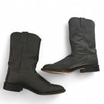 Justin Boots Vintage Grey Gray Justin leather western cowboy boots 8.5 Photo 1