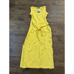 Ralph Lauren Lauren Womens Sleeveless Tie-Front Midi Dress Yellow Size 4 Photo 2