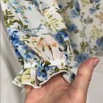 Sugar Lips  Blue and Green Puff Sleeve Long Sleeve Blouse Photo 2