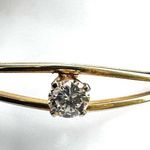 Gold tone open cuff rhinestone bracelet Photo 4