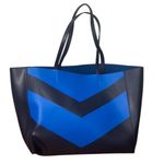 Tory‎ Burch Sport Chevron Large Tote Bag Blue Black Photo 1