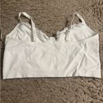 Aerie White Superchill Seamless Lace Trim Corset Tank Top Bralette - size XL Photo 1