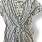 Club Monaco Striped Twist Front Maxi Dress Womens Size 10 Blue White Photo 4