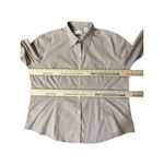 Van Heusen Womens XL Beige Button-Up Blouse Cotton & Polyester Photo 7