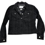 BB Dakota Black Suede Snap Front Jacket Size L Photo 1