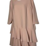 Eliza J Blush Pink Tiered Ruffle mini Dress Size 16W party cocktail date night Photo 8