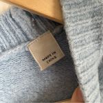 All Saints Lock Wool Blend Cowl Neck Sweater Blue Size Large Asymmetrical Photo 5