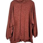 Zenana Outfitters Boutique Burnt Orange Oversized Longline Tunic Mock Neck Top XL Lounge Photo 0