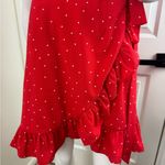 She & Sky Ruffle Dress Burgundy Maroon Dark Red Size L. B15 Photo 7