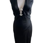 Cache vintage 90s satin Halter dress black silk satin size 4/6 Photo 1