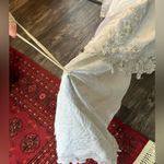 Vintage Mermaid Beaded Ling Sleeve Sheer Wedding Dress Size 10 Fringe White Photo 13