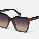 Quay Australia QUAY Level Up Tortoise Shell Good Frame Square Sunglasses Smoke Taupe Polarized Photo 1