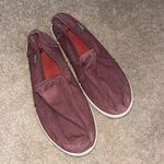 Sanuk  Burgundy slip-on canvas trainers size 8.5 women’s.  Photo 0