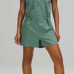 Lululemon Stretch Rib Pocketed Romper Tidewater Teal size 12 NWT Photo 0