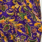 VINTAGE PURPLE PAISLEY SATIN SLIP LINGERIE DRESS Size M Photo 1