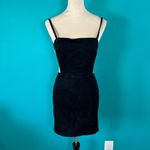 Reformation  + Net Sustain Kate Open-back Organic Denim Mini Dress Black Size 2 Photo 2