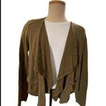 XCVI $108  Blue Flyaway Open Front Cardigan Light And Dark Green Med Photo 0