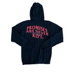 Broken Promises  - Black Widow Zip Up Hoodie in Black & Red Photo 5