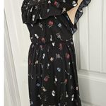 Torrid Sz 2 Challis Dress Plus 16 Ruffled Cold Shoulder Skull Snake Key Flower Photo 2