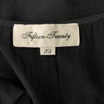 Fifteen Twenty  Black 100% Silk Ruffle Blouse Top XS Photo 4