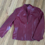 Vintage Siena Studio Deep Red Zip Up Collared Leather Jacket XL Buttery Soft Photo 0