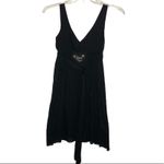 Johnny Was  Joystick Embroidered Black Cream Cotton Mini Dress Small Photo 8