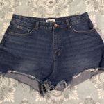 Denim & Co Denim Co Dark Wash Denim Cutoff Shorts  Photo 0