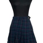 American Eagle AE Plaid Pleated Skirt Highest Rise 00 Regular Women’s Blue Photo 0