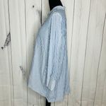 Habitat  Clothes To Live In Button Up Blouse Crinkle Blue White Striped Size XS Photo 3