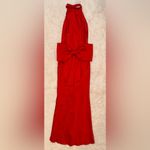 House Of CB NWOT  ILARIA backless halter bow maxi red dress L Photo 5