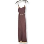 Energie  Brown Jersey Goddess Maxi Dress Sz M Photo 1