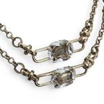 Dana Buchman Necklace Gold Tone Rhinestone Station Layering Piece Toggle Clasp Photo 5