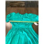 French Connection  Poplin Puff Sleeve V Neck Tiered Fit and Flare Maxi Dress XL Photo 4