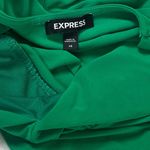 EXPRESS NEW Deep V Neck 3/4 Balloon Sleeve Bodysuit Extra Small Solid Green Photo 5