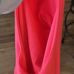 Comfy Neon Coral Knit High Low Scuba Hoodie Drape Neck Womens Medium Pullover Pink Photo 10