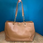 Tory Burch  Carter Smooth Leather Tote Aged Vachetta Tan Shoulder Bag Large Photo 0