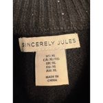 Sincerely Jules XL Black Pearl Embellished Sweater Long Sleeve Crew Neck Photo 3
