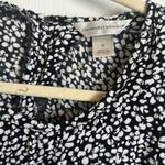Christopher & Banks  Rayon Black and White Floral Midi Dress size 6 Photo 4
