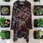 Grau Tiedye Grunge Dark Fairy Bohemian Art to Wear Lagenlook Midi Dress Size M/L Black Size M Photo 1