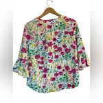 Crown & Ivy  Floral Boho Peasant Blouse Top Small Petite Flower Garden Party Photo 3