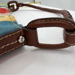 Fossil  striped braided handle shoulder bag colorful magnetic closure casual Photo 6