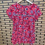 Style & Co  Red Floral Top‎ Size Small Photo 1